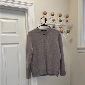 Raffi - V-Neck Cashmere Sweater - Dark Cream - XL